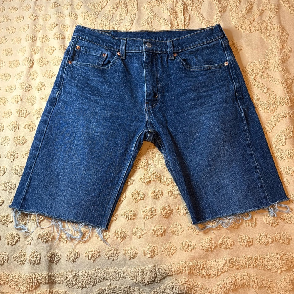 Levi's Classic Blue Denim Cutoff Jean Shorts